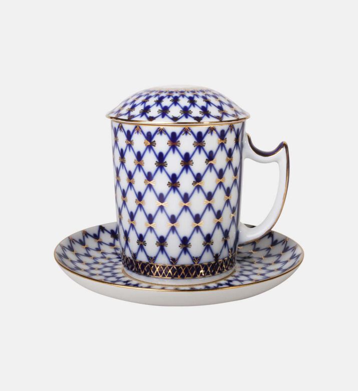 Snowy Morning Saucer Lidded Mug