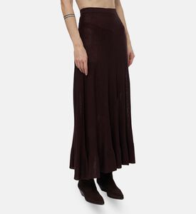 Ba and Sh Elastic Waistband Flared Skirt, Model View