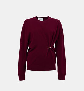 سترة إيلاريا صوف وكشمير بحلقة مجمعة