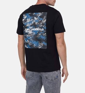 تيشيرت بياقة دائرية وطبعة خلفية