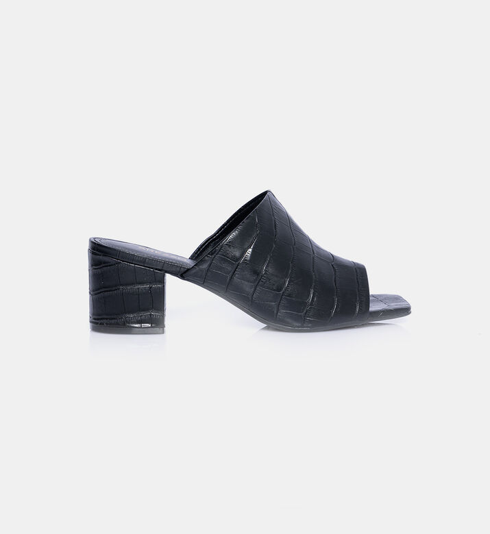 Mid Block Heel Block Mules