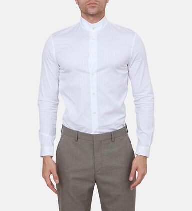 Stripped Long-sleeve Button-down Shirt