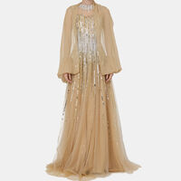 Beadwork Sequined Maxi Gown