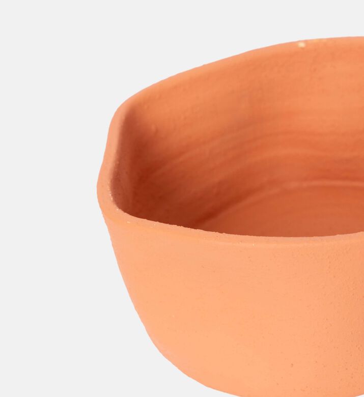 وعاء مودرا مصنوع يدويًا من الطين