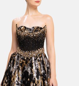 Michael Cinco Long Dress, Model View