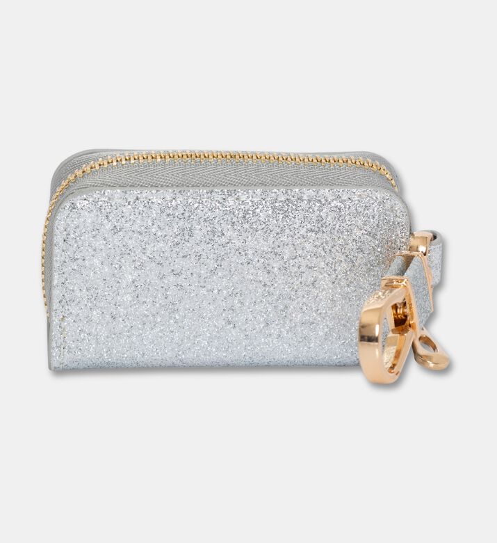 StickyBestie Charm Mini Make-up Pouch, Silver, Packshot View
