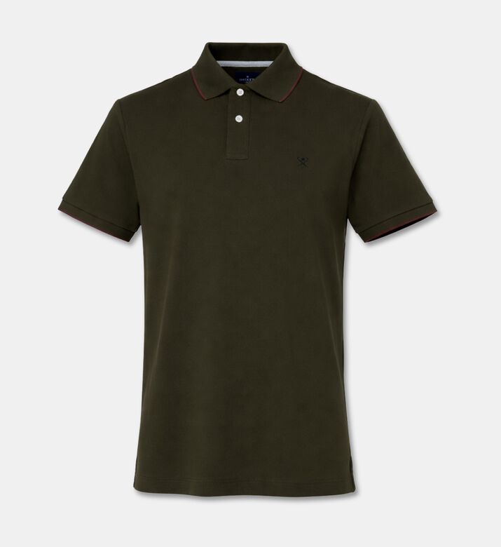 Hackett London Cotton Pique Logo-embroidery Polo, Green, M, Packshot View