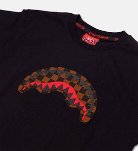 Sprayground Gold Crown Shark Teeth T-shirt, Black, 14y, Packshot View