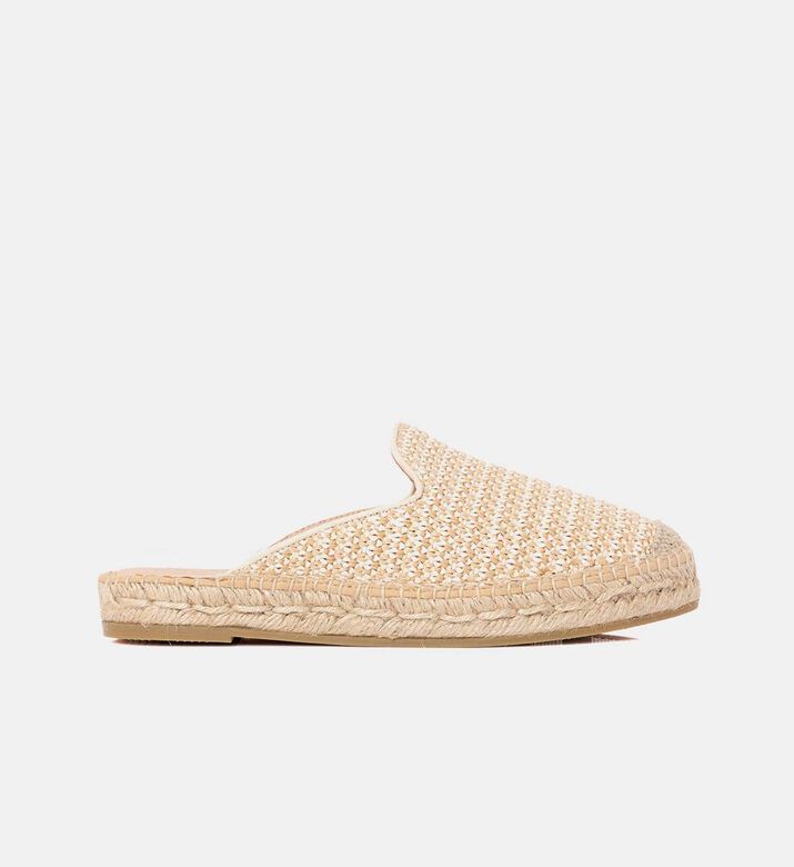 Black Jute Sole Mules