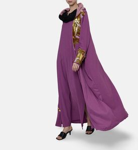 Dalia Al Azem Metallic Paneling Sequined Abaya, Model View