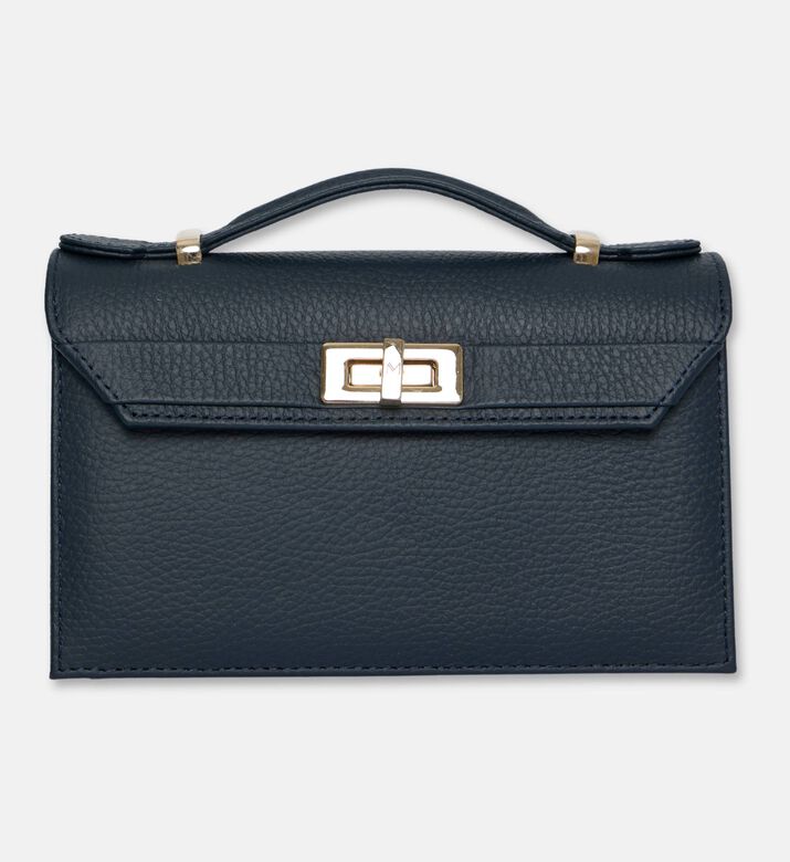 Maya.M Glam Leather Square Bag, Navy, Packshot View