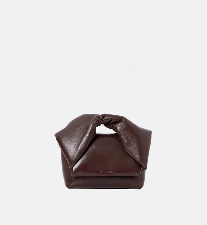 Leather Top Handle Small Twister Bag