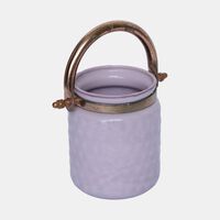 Opal Copper Handle Vase