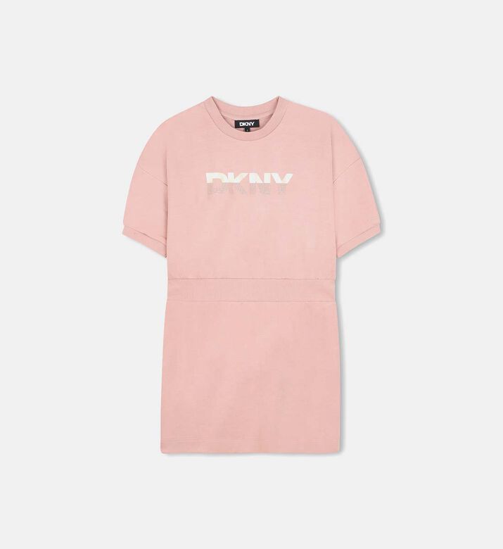 Cotton Short-sleeve Flared Dress