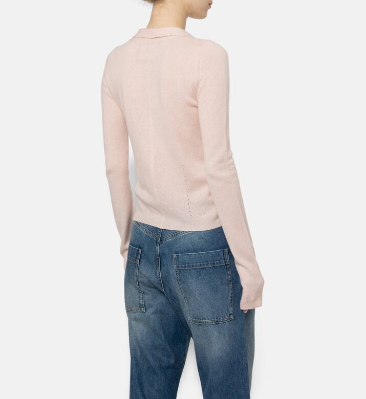 Plan C Asymmetric Open-front Knit Cardigan, Model View