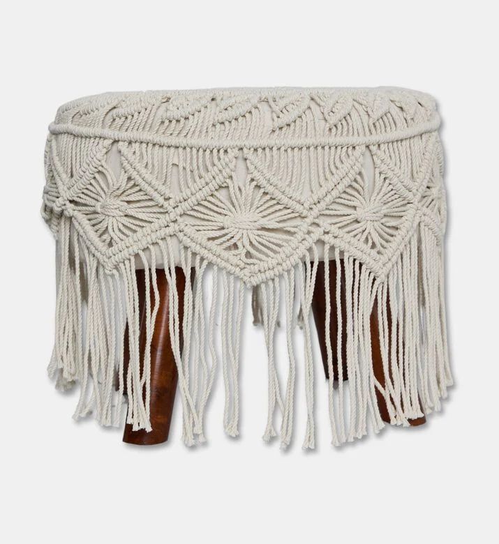 Home Deco and More Loma Hand-knotted Stool, Packshot View
