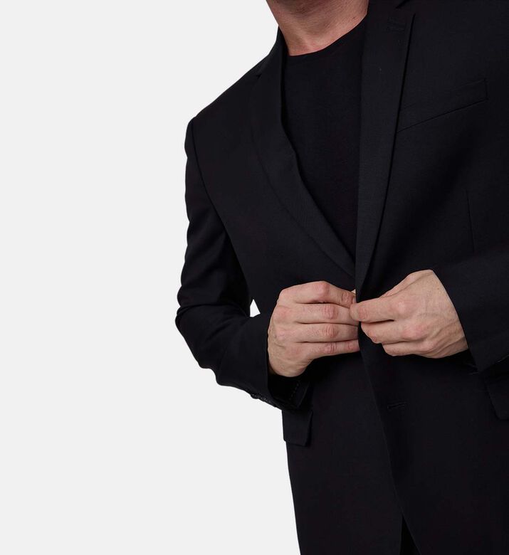 Wool Tailored-fit Single-breasted Suit Jacket