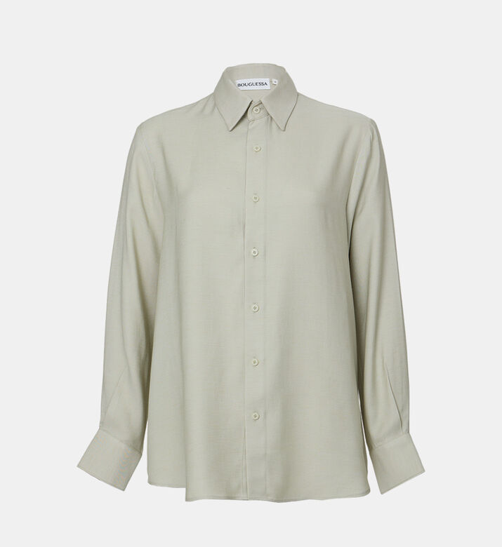 قميص فضفاض كوبرو وكتان