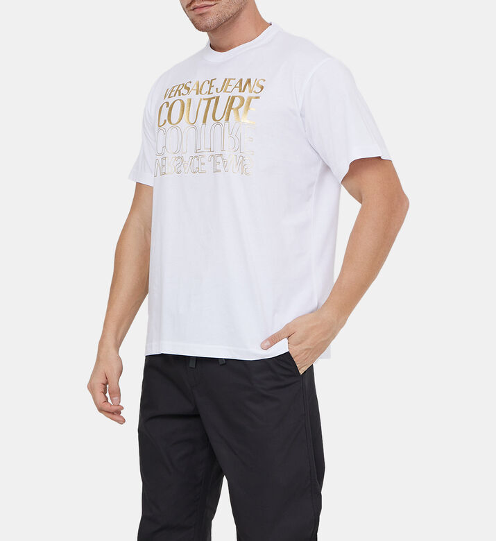 Upside-down Gold Cotton T-shirt