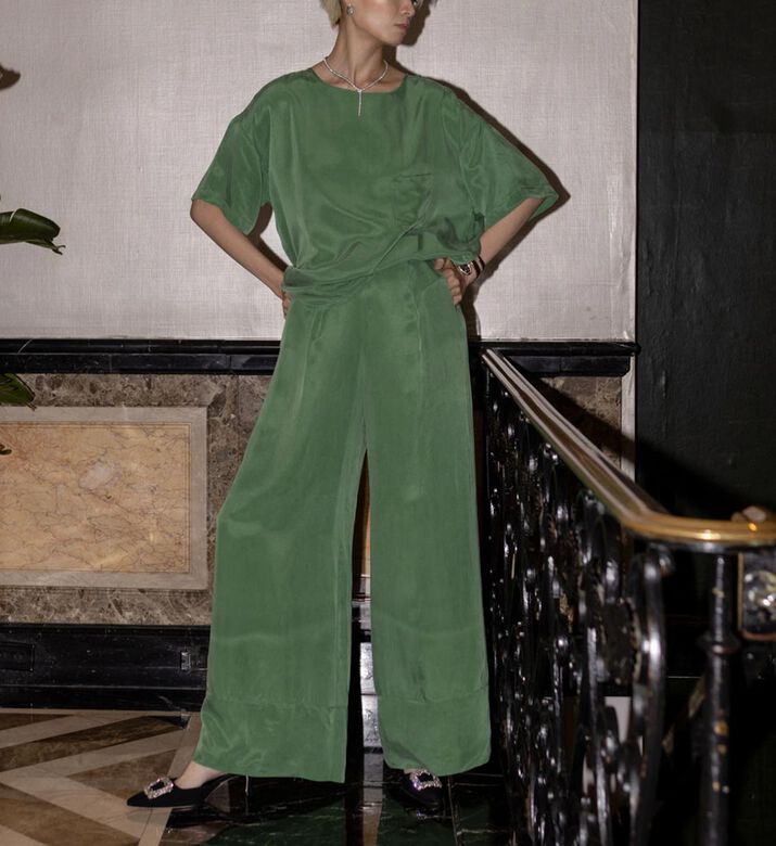 بنطال موس هاربر حرير نباتي