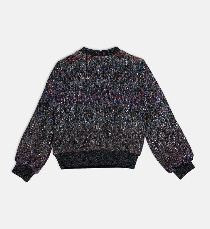 Sequin-embellished Long-sleeve Top
