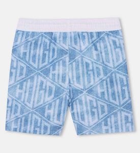 شورت سباحة بطبعة شعار على كامله