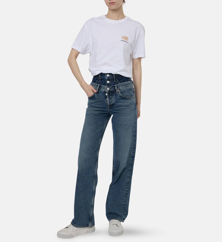 Agolde High Rise Wide-leg Pants, Model View