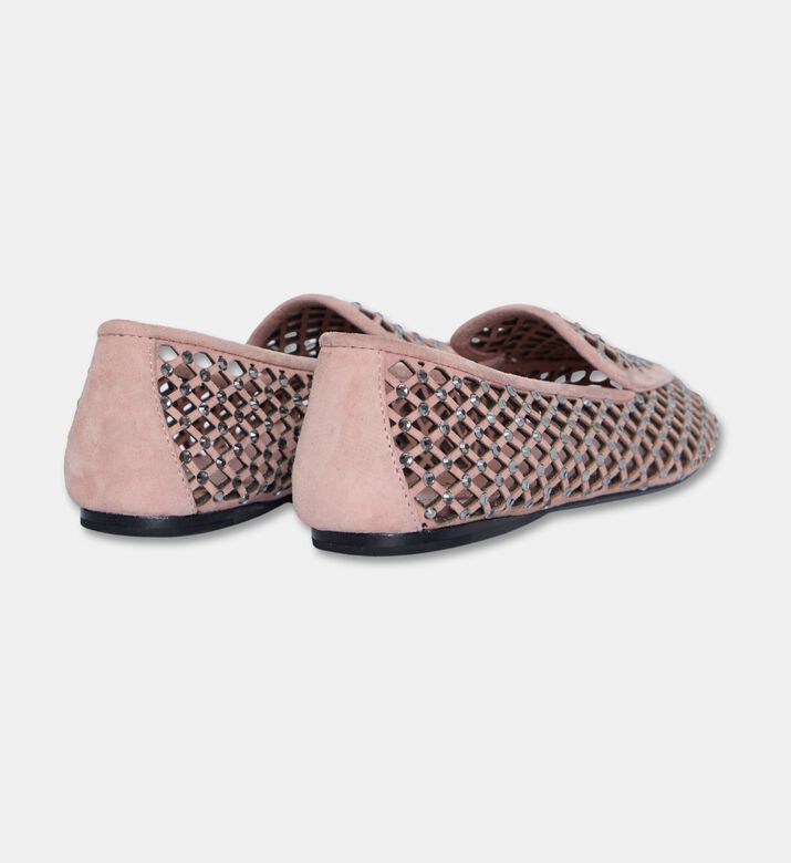 Lola Cruiz Crystal-stud Suede Loafers, Nude, Eu-38, Packshot View