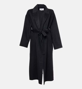 Side Slit Long-sleeve Coat
