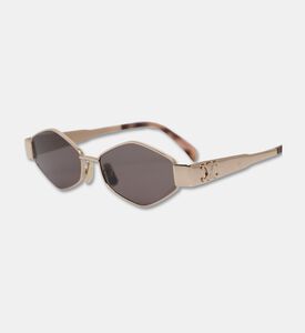Celine Sunglass Geometric, Gold, Packshot View