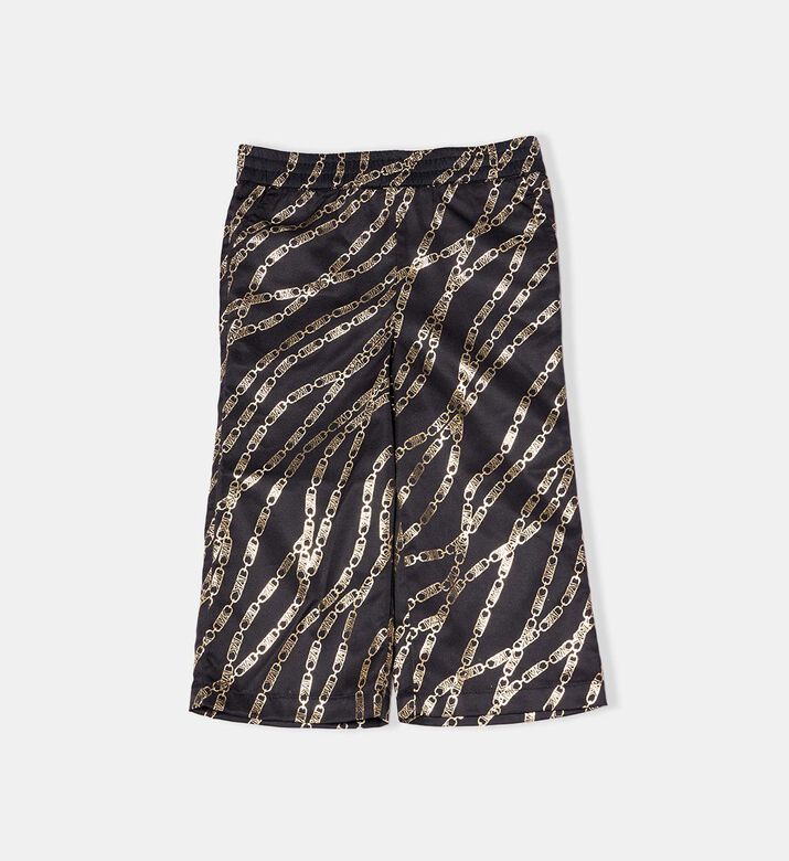 Gold Chain Pattern Wide-leg Pants