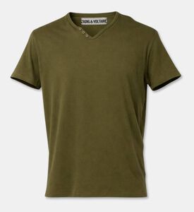 Zadig et Voltaire Monastir Button-placket T-shirt, Packshot View