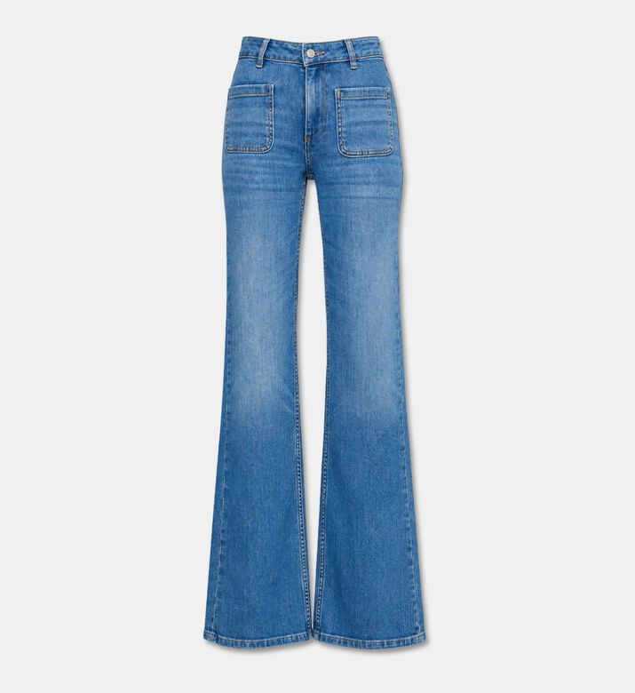 Ba&sh Patch Pockets Flared Denim Pants, Packshot View