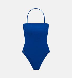 Cable-knit Strapless One-piece Swimsuit Cable-knit Strapless One-piece Swimsuit