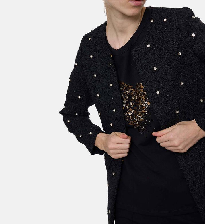 Weill Tweed Rhinestone-embellished Jacket, Model View