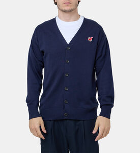 كارديغان محبوك برقعة ثعلب