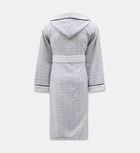 Philip Plein Logo-print Hooded Bath Robe, White, L-xl, Packshot View