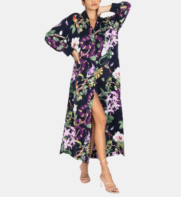 Jagger Calypso Vegan Silk Maxi Dress