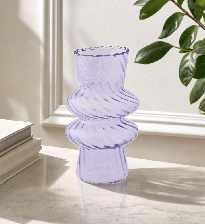 Easy Life Glass Double-bulbous Vase, Orange, Model View