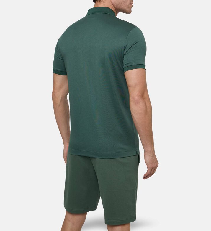 EA7 Ribbed Collar Polo Shirt, Model View