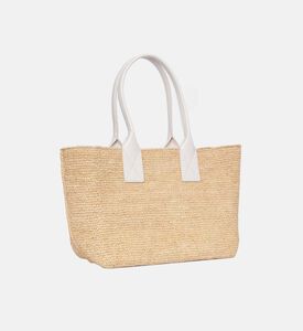 حقيبة رافيا بمقبض علوي