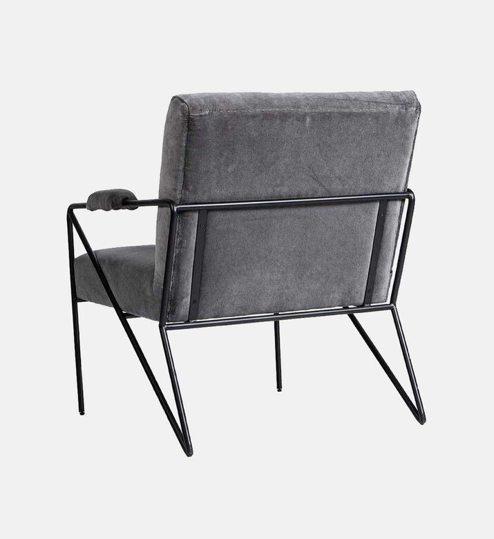 Oppy Iron Velvet Arm Chair