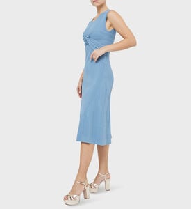 Variegated Rib Draped Midi Dress Variegated Rib Draped Midi Dress
