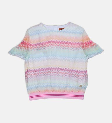 Rainbow Zigzag Knit Top