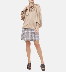 قميص كانديا بوسي بياقة على شكل فيونكة