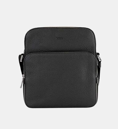 Embossed Logo Leather Reporter Bag