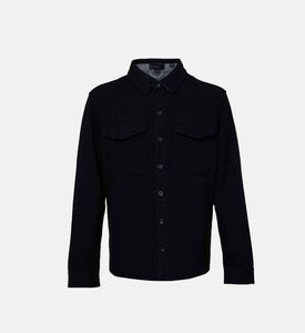 Cotton Flap Pockets Shirt Jacket