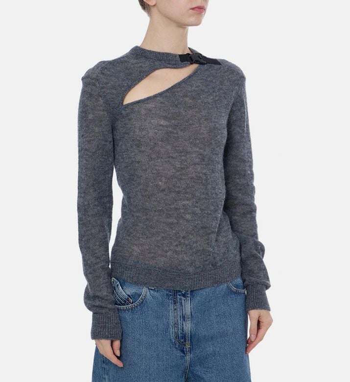 Cut-out Buckle Sweater