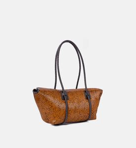 حقيبة كتف فورنا بإطار من جلد العجل