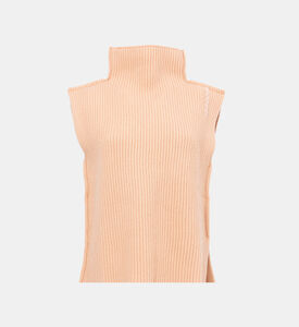 Sleeveless Ribbed Knit Top